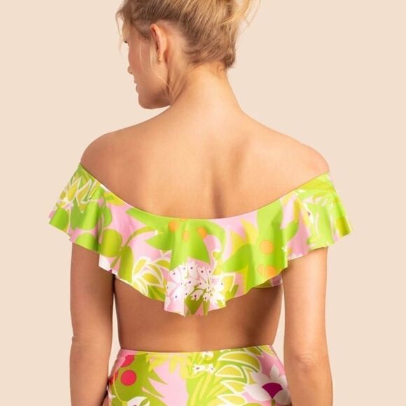 Trina Turk Womens La Palma Printed
Off-the-Shoulder Bikini Swim Top swimsuit 6 - Picture 5 of 12